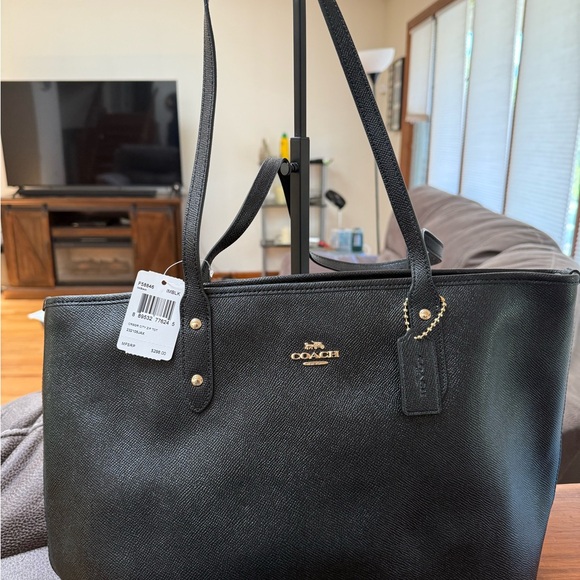 Coach Black City Tote - Picture 1 of 3